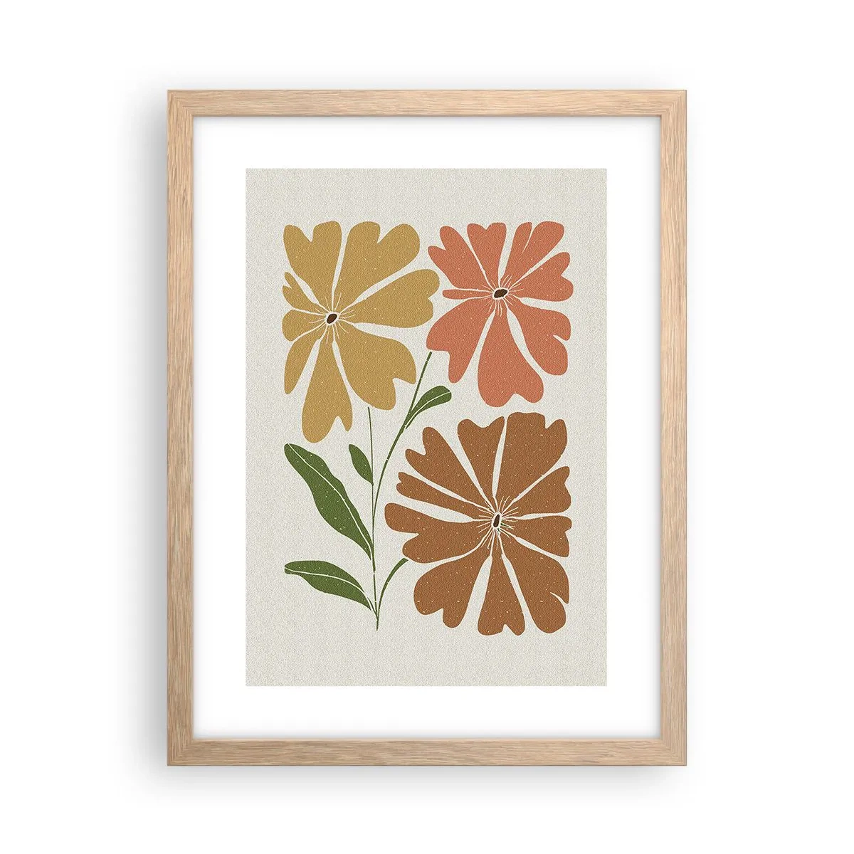 Poster in cornice rovere chiaro - Natura e geometria - 30x40 cm