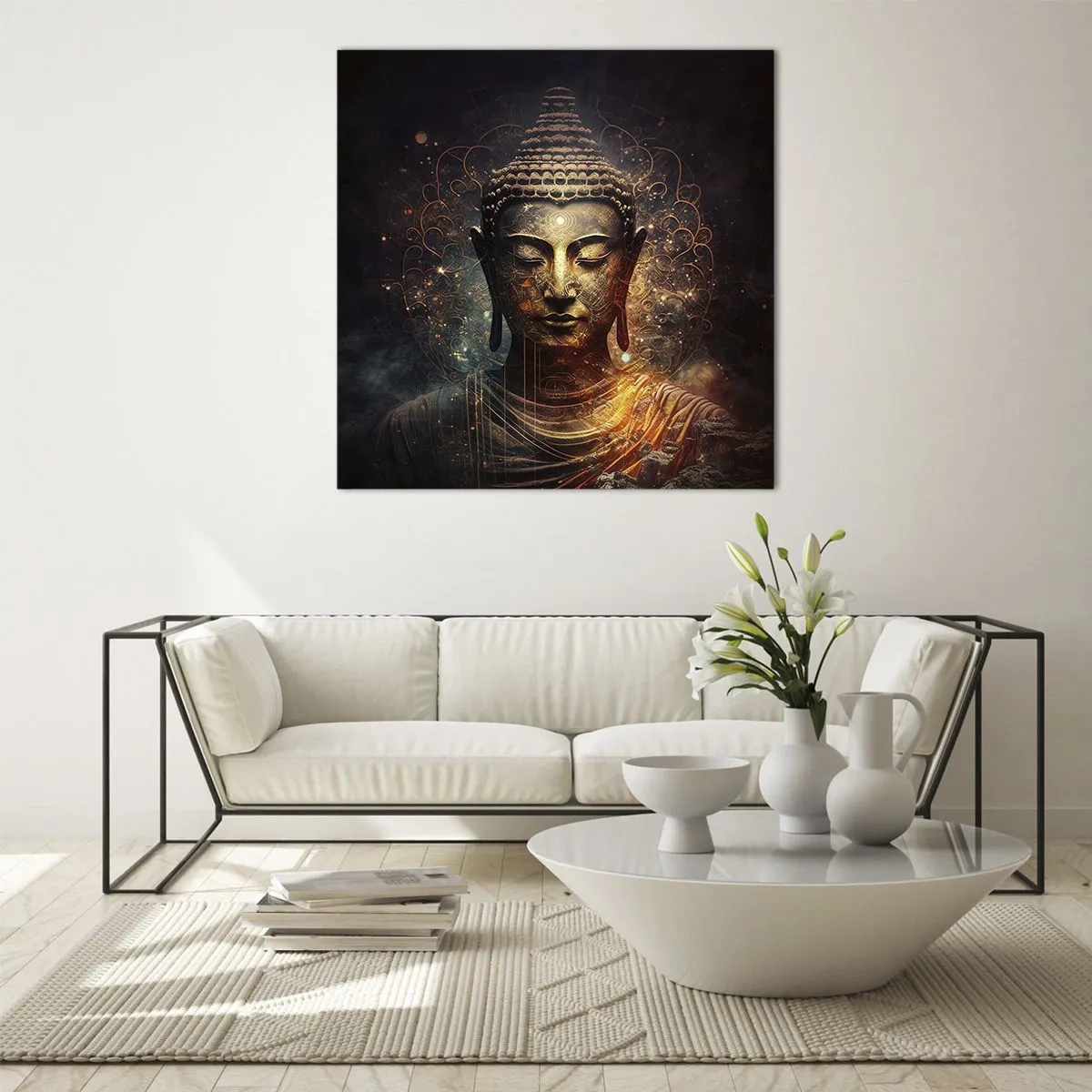 Quadro su vetro - Equilibrio spirituale - 40x40 cm