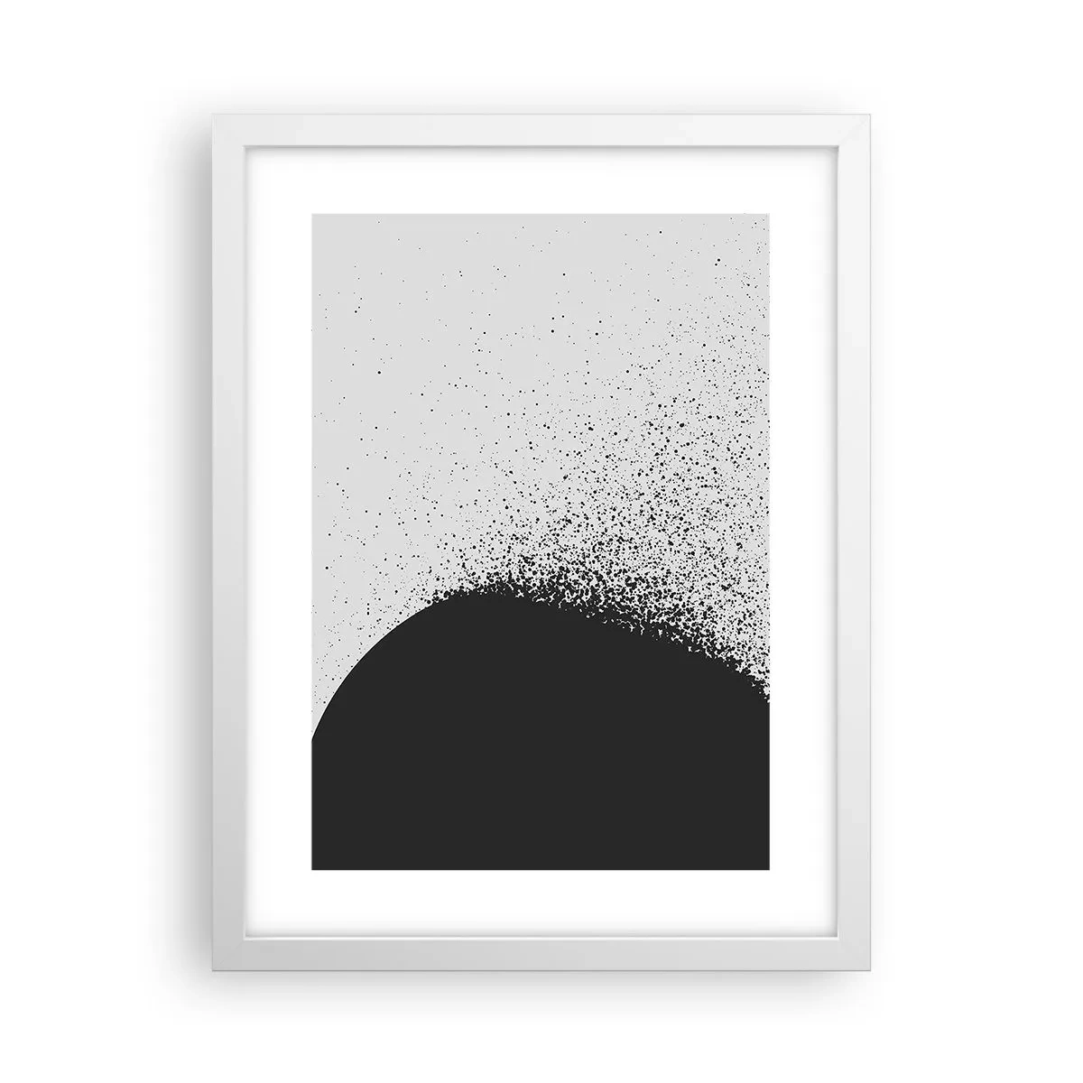 Poster in cornice bianca - Il movimento delle particelle - 30x40 cm