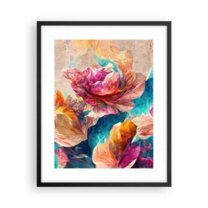 Poster in cornice nera - Lo splendore colorato del bouquet - 40x50 cm