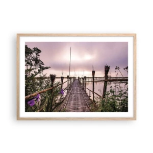 Poster in cornice rovere chiaro - Pace e silenzio dell'Asia - 70x50 cm