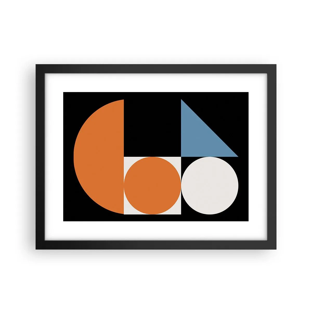 Poster in cornice nera - Composizione di figure - 40x30 cm