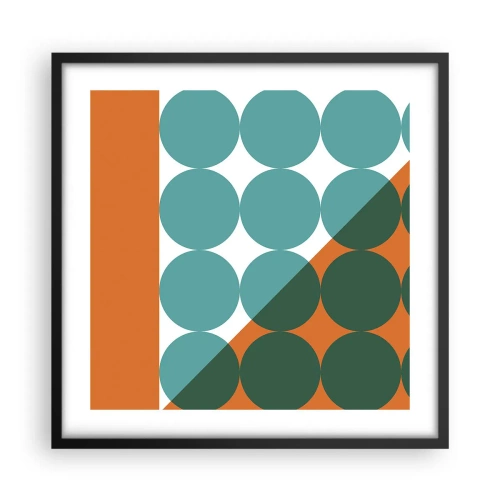 Poster in cornice nera - In alto obliquo - 50x50 cm