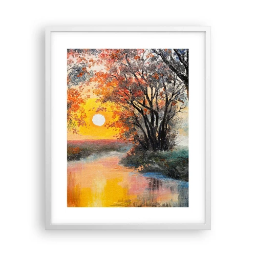 Poster in cornice bianca - Atmosfera autunnale - 40x50 cm
