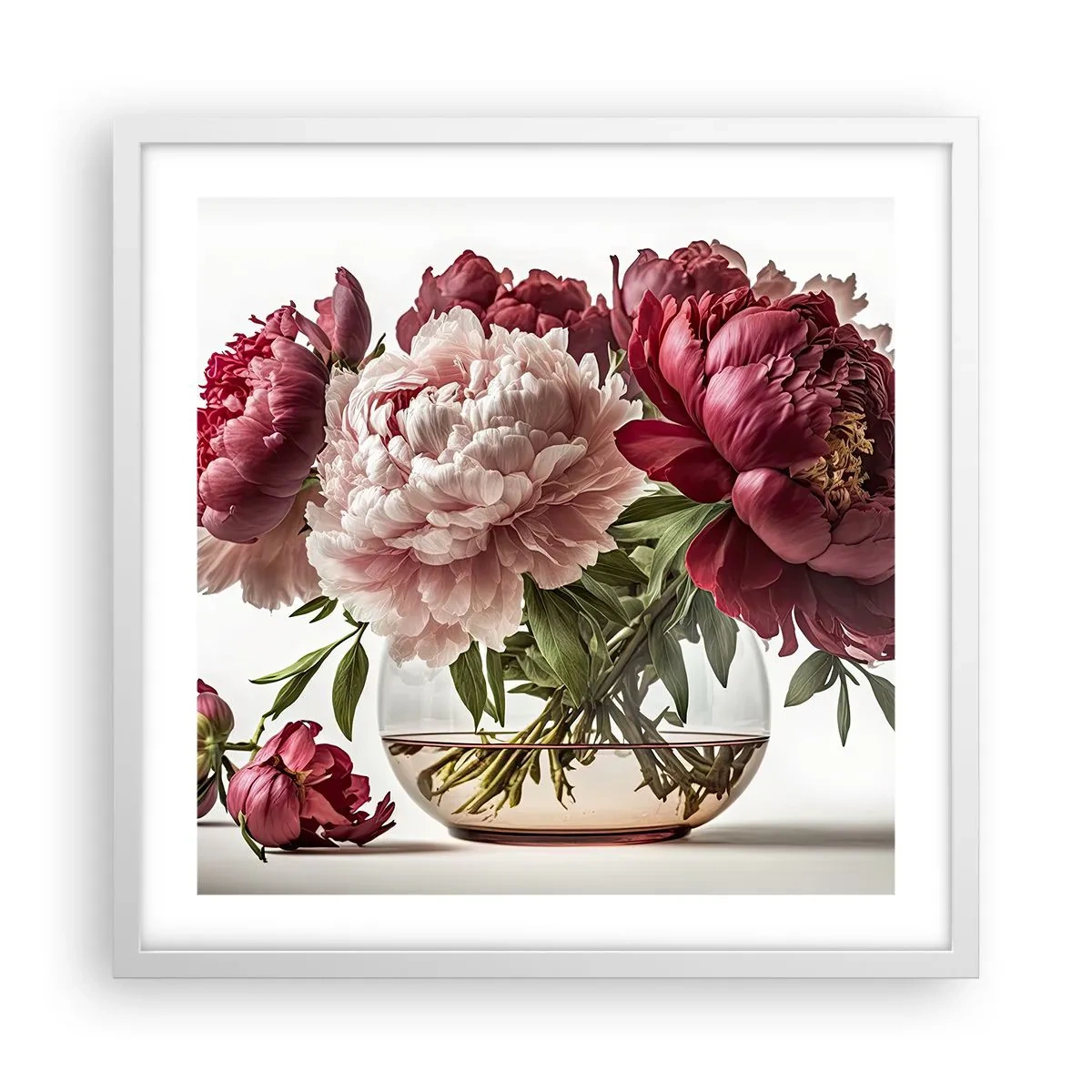 Poster in cornice bianca - Bellezza in piena fioritura - 50x50 cm