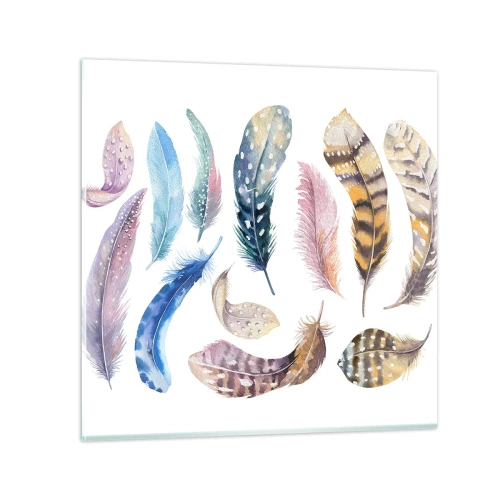 Quadro su vetro - Leggere, variopinte e multicolori - 30x30 cm