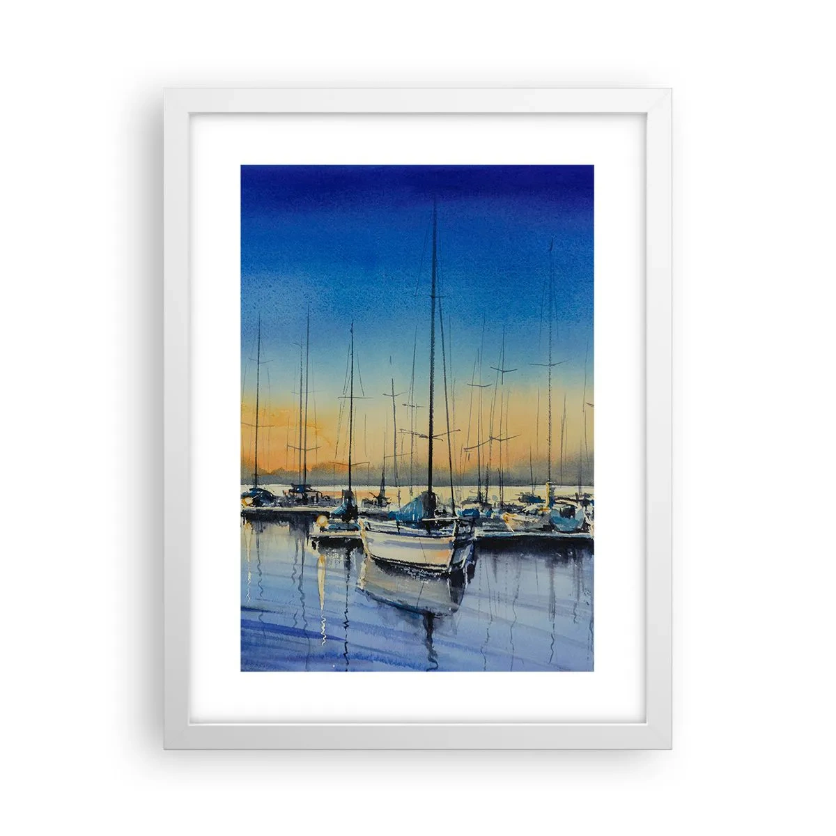 Poster in cornice bianca - La fine di una buona giornata - 30x40 cm