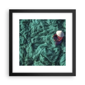 Poster in cornice nera - Nel mare di reti - 30x30 cm