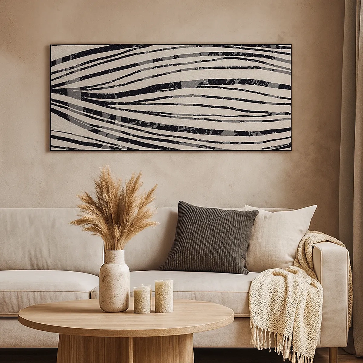 Quadro su tela - Stampe su Tela - Una palude di linee - 30x30 cm