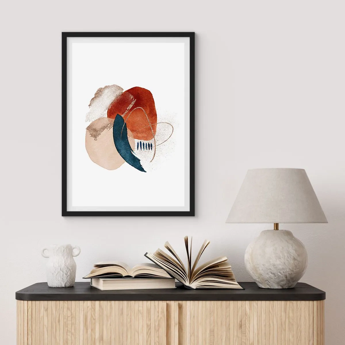 Poster in cornice nera - Composizione ovale - 61x91 cm