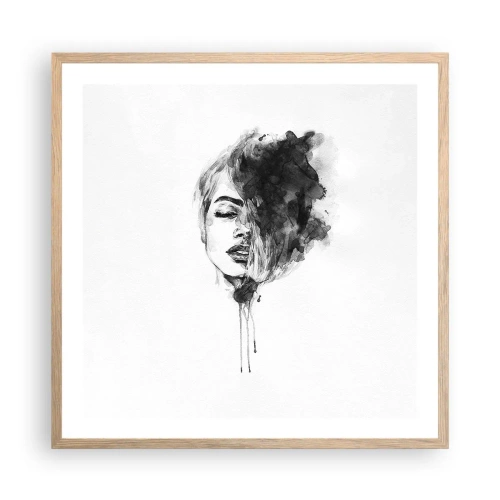 Poster in cornice rovere chiaro - Cosa sogna la ragazza - 60x60 cm