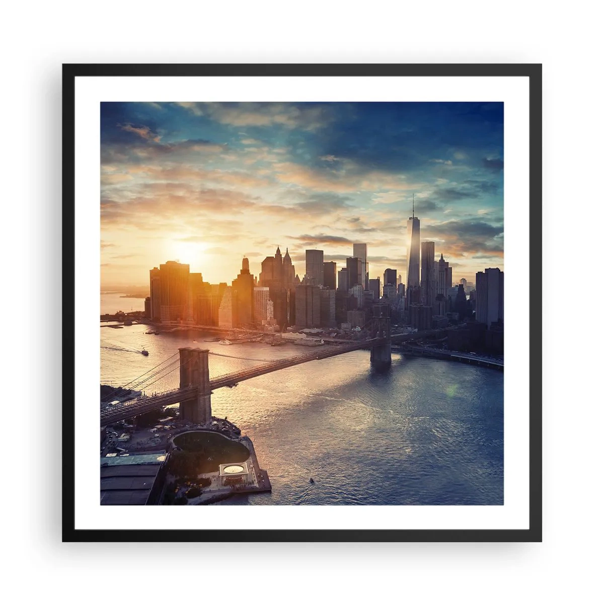 Poster in cornice nera - Il monumento alla cultura dell'occidente - 60x60 cm