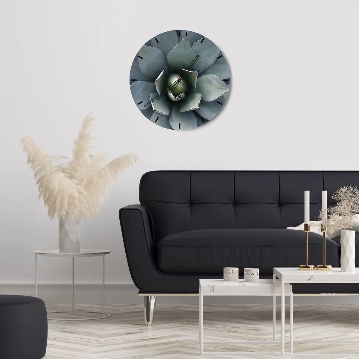 Orologio da parete - Orologio in Vetro - Adesca e minaccia - 40x40 cm