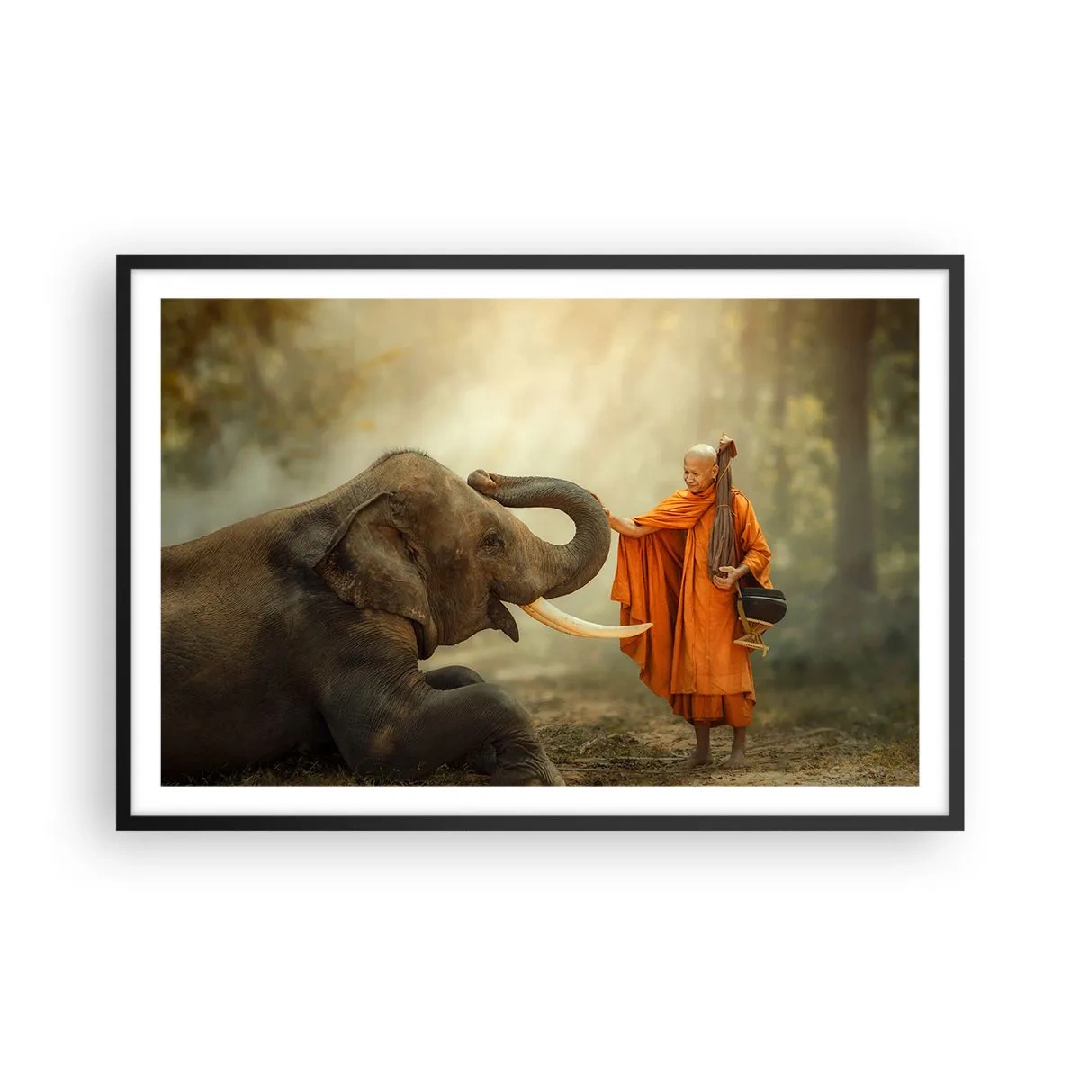 Poster in cornice nera - Incontro nel viaggio - 91x61 cm