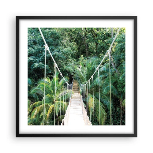 Poster in cornice nera - Welcome to the jungle! - 50x50 cm