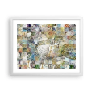 Poster in cornice bianca - Rimpasto geometrico - 50x40 cm