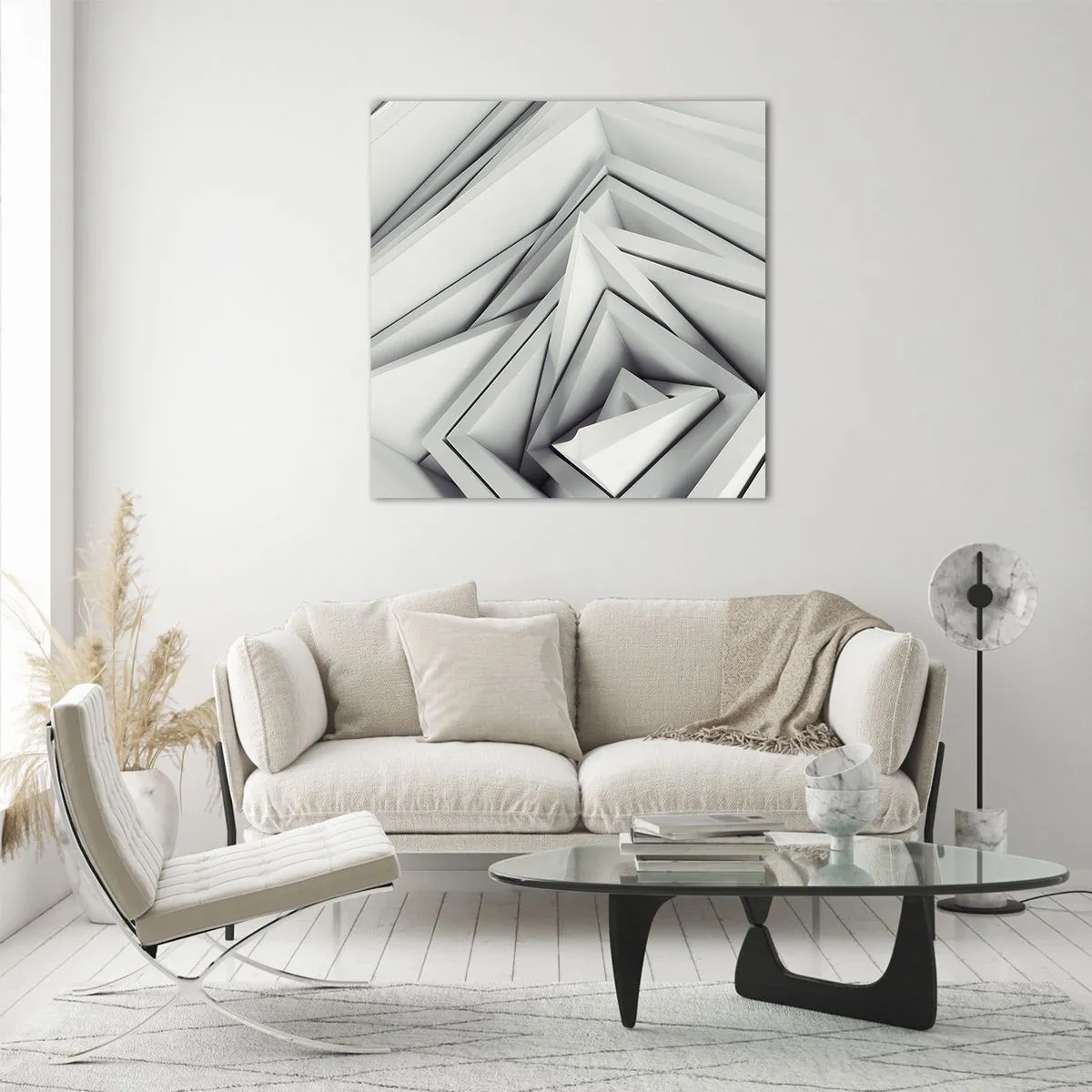 Quadro su vetro - Germogli spigolosi - 50x50 cm