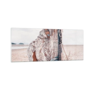 Quadro su vetro - Figli dei fiori in cammino - 100x40 cm