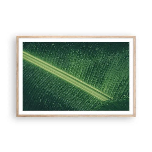Poster in cornice rovere chiaro - La struttura del verde - 91x61 cm