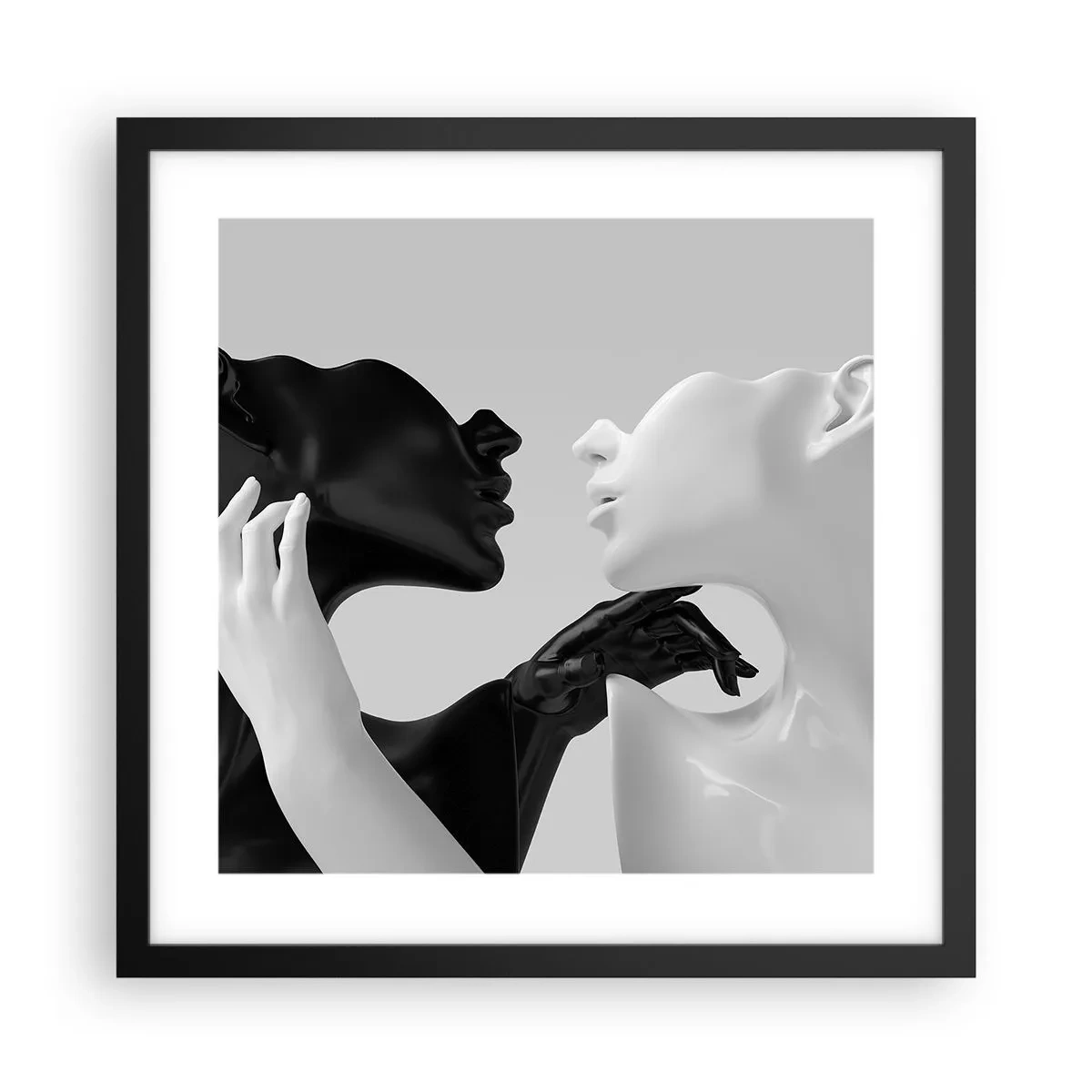 Poster in cornice nera - Desiderio - attrazione - 40x40 cm