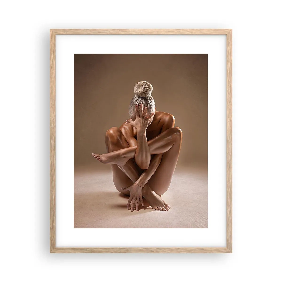 Poster in cornice rovere chiaro - Unità di corpo e anima - 40x50 cm