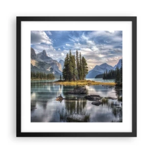 Poster in cornice nera - Sulle acque grandi e limpide...  - 40x40 cm
