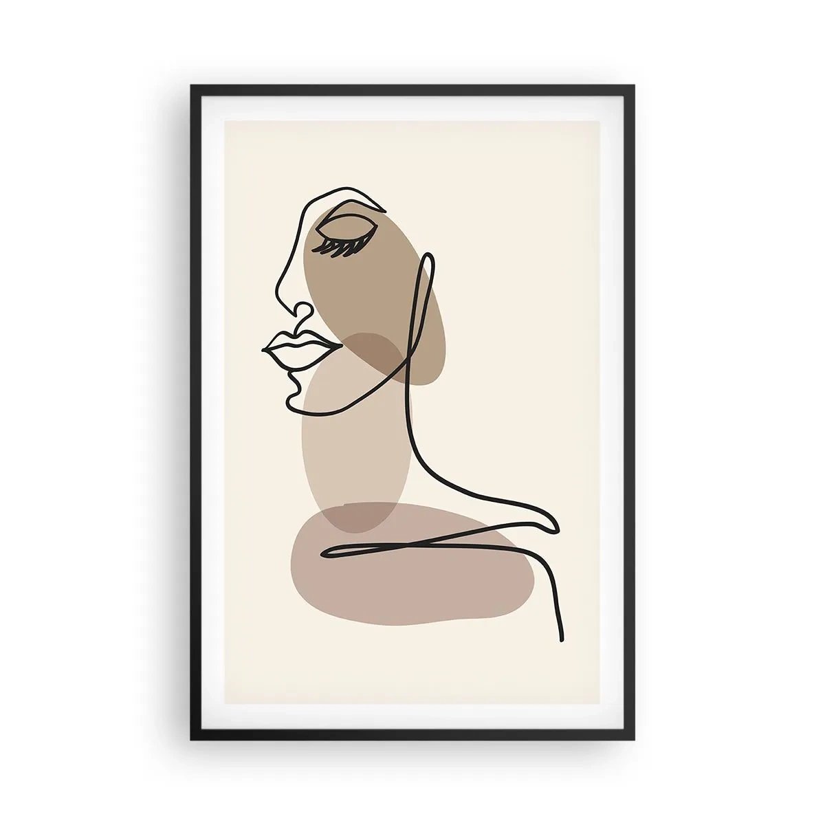 Poster in cornice nera - La linea sicura della bellezza - 61x91 cm