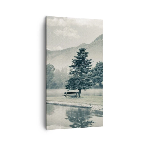Quadro su tela - Stampe su Tela - Il lago dorme ancora - 45x80 cm