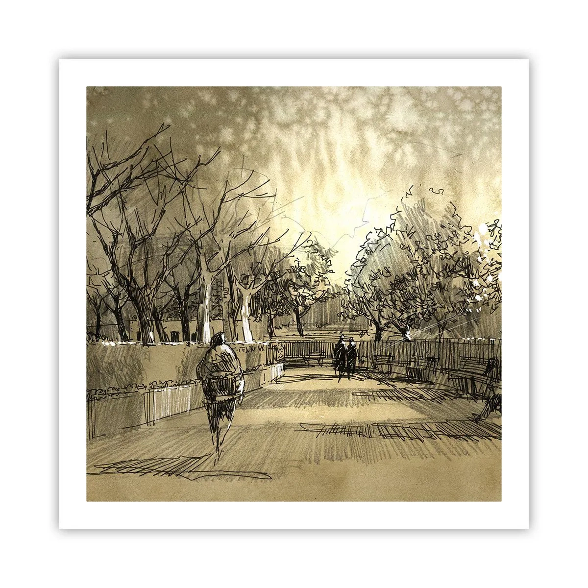 Poster - Attimo fermato con la penna - 60x60 cm