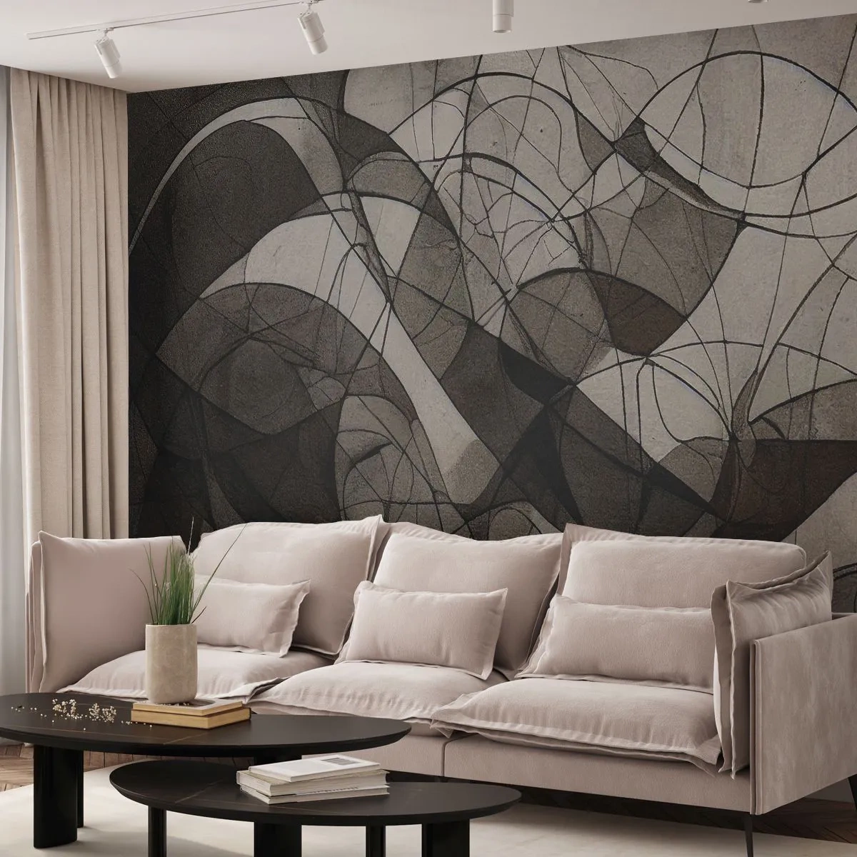 Fotomurali Premium Canvas - La circolazione dei colori della terra - Pezzo, Contemporaneo, Pastello - 400x280 cm