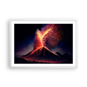 Poster in cornice bianca - Bellezza e minaccia - 70x50 cm