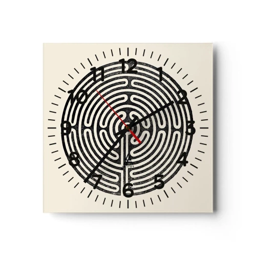 Orologio da parete - Orologio in Vetro - Ordine misterioso - 30x30 cm