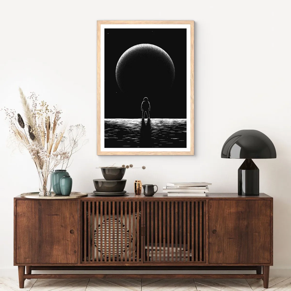 Poster in cornice rovere chiaro - Faccia a faccia - 70x100 cm