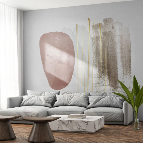 Fotomurali Premium Canvas - Colonnato astratto - Astrazione, Pezzo, Modello moderno - 300x210 cm