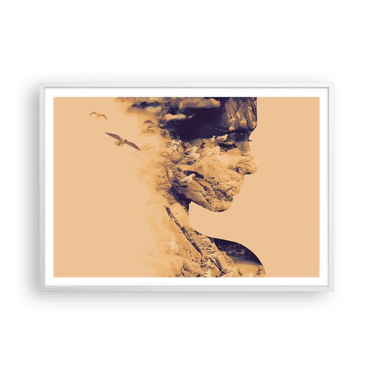 Poster in cornice bianca - Bella di natura - 100x70 cm