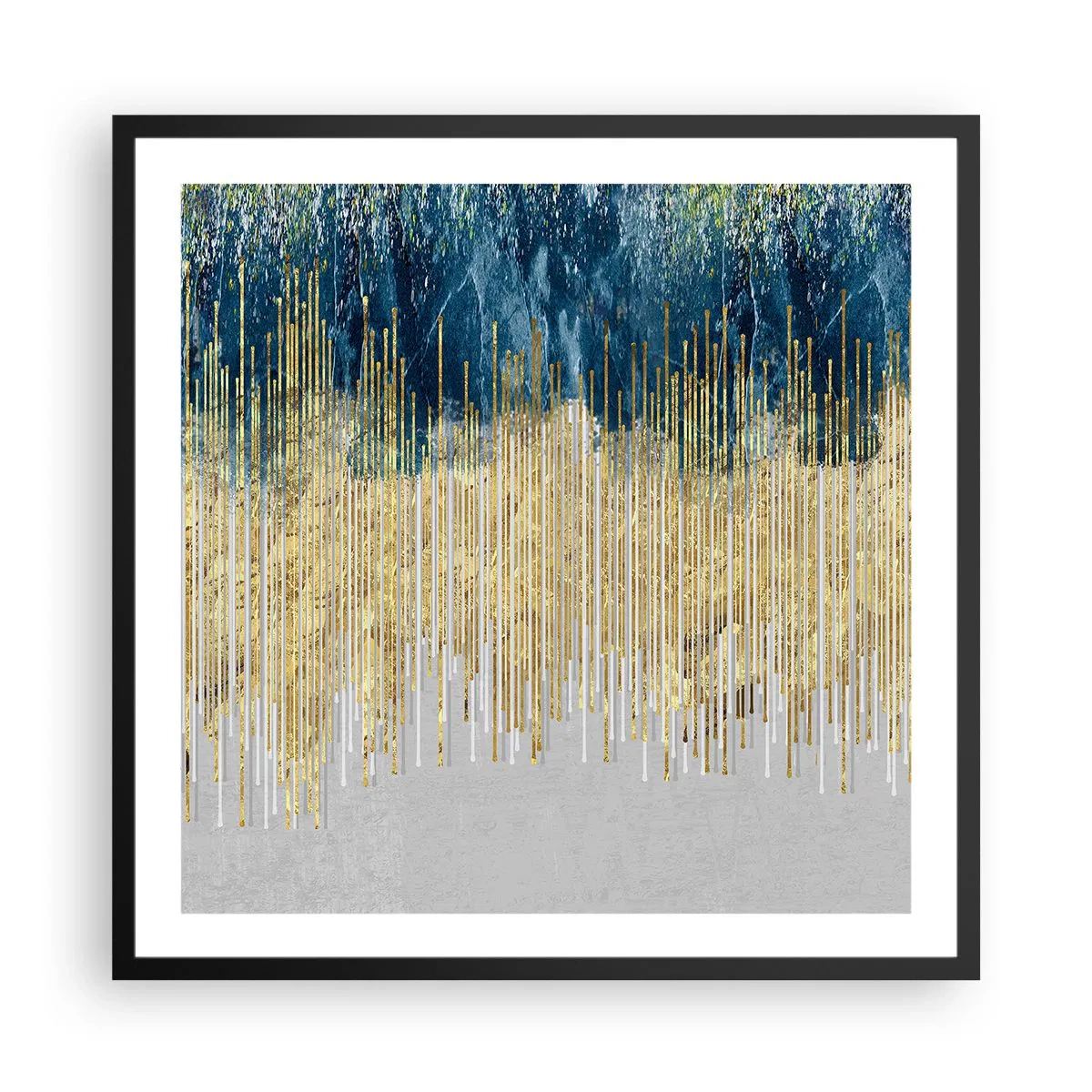 Poster in cornice nera - Confine dorato - 60x60 cm