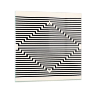 Quadro su vetro - Illusione geometrica - 70x70 cm