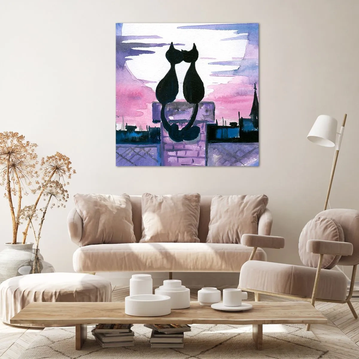 Quadro su tela - Stampe su Tela - Appuntamento sotto la luna - 40x40 cm