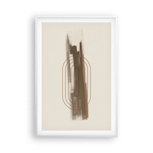Poster in cornice bianca - Un soffio di grigio - 61x91 cm