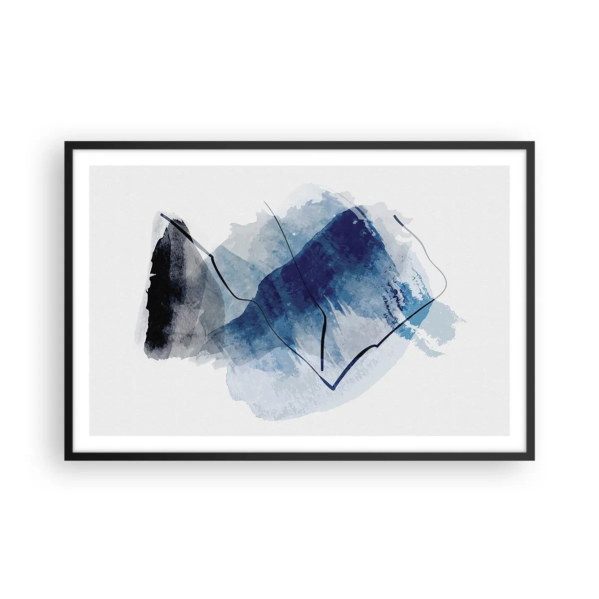 Poster in cornice nera - Monte di ghiaccio - 91x61 cm