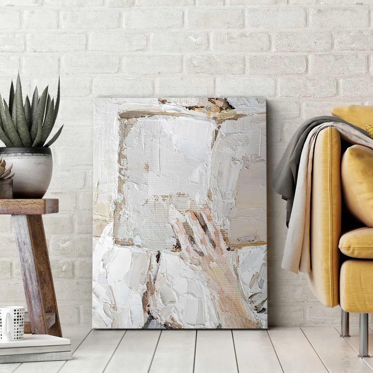 Quadro su tela - Stampe su Tela - Dipinto impressionista raffigurante una mano che tiene un libro aperto. - 50x70cm - In un altro mondo - Decorazione murale moderna per soggiorno e camera da letto ARTTOR