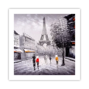 Poster - Passeggiata a Parigi - 50x50 cm