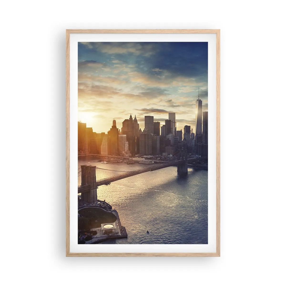 Poster in cornice rovere chiaro - Il monumento alla cultura dell'occidente - 61x91 cm