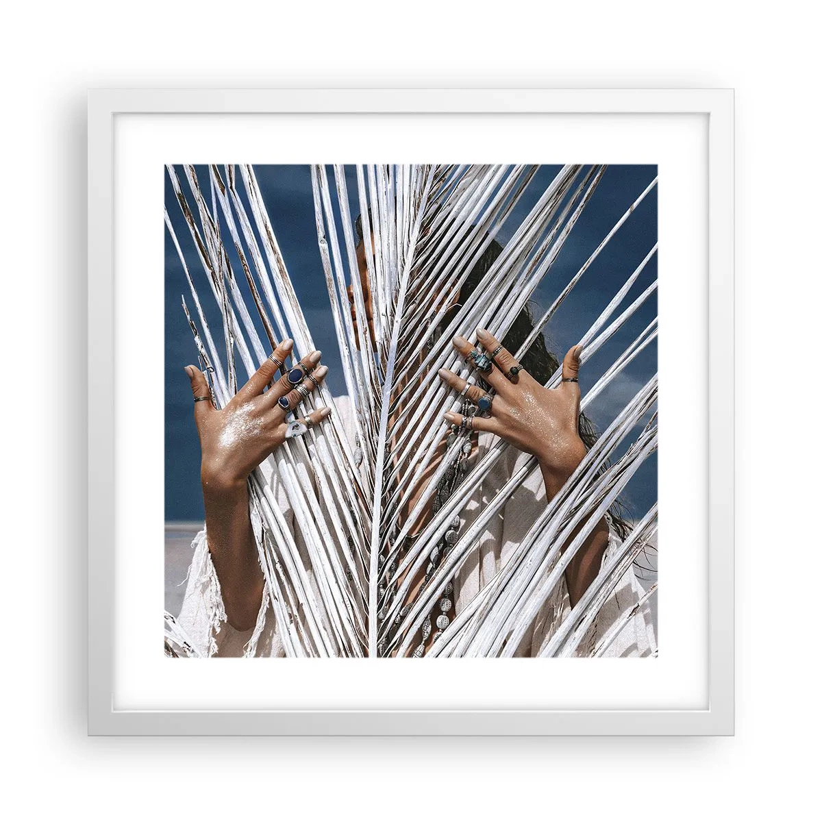 Poster in cornice bianca - La ragazza dello sciamano? - 40x40 cm