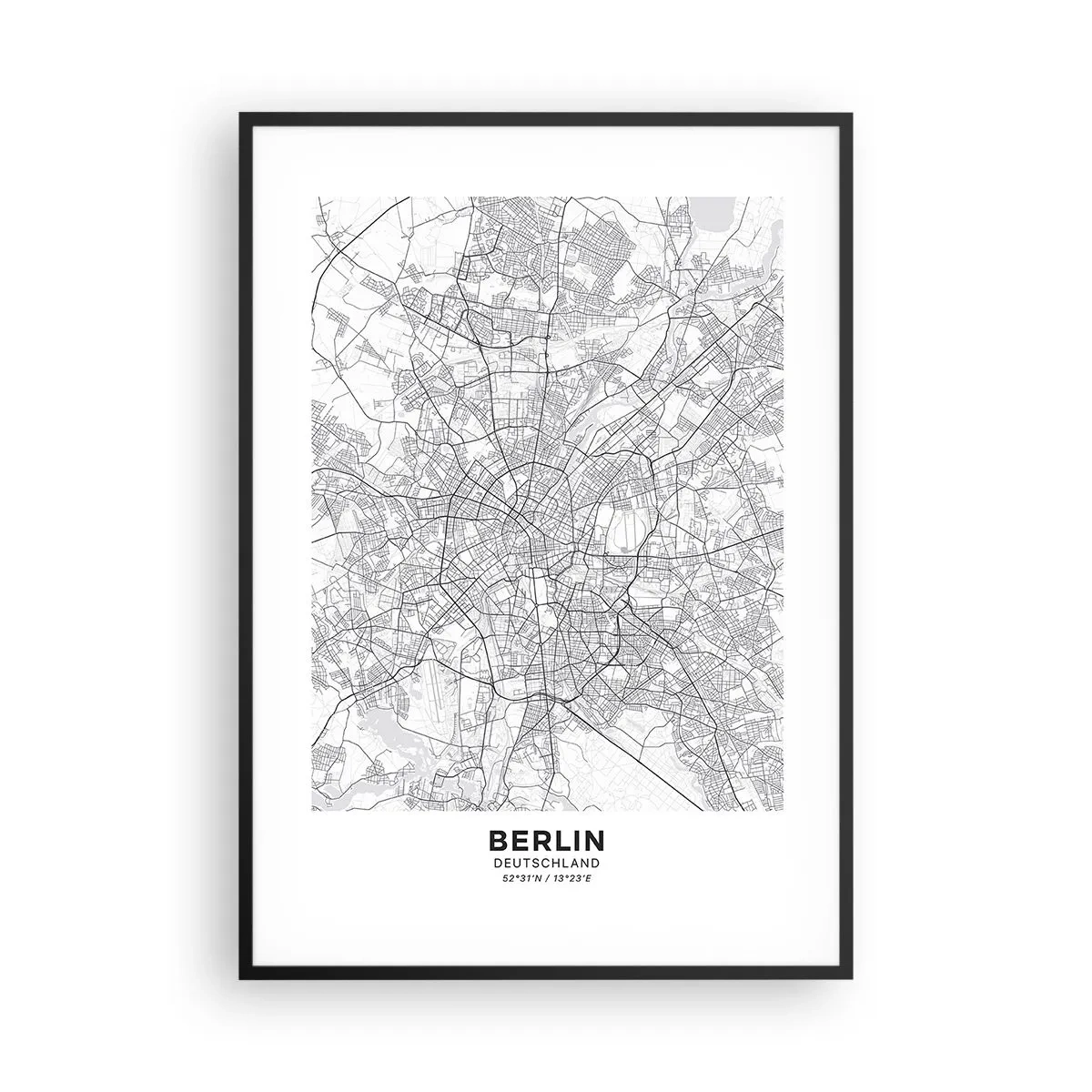 Poster in cornice nera - Il fiore di Berlino - 70x100 cm