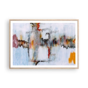 Poster in cornice rovere chiaro - Scritto sull'acqua - 100x70 cm