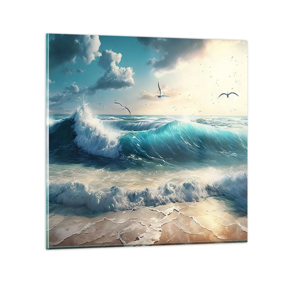 Quadro su vetro - Mormora solo per te - 70x70 cm