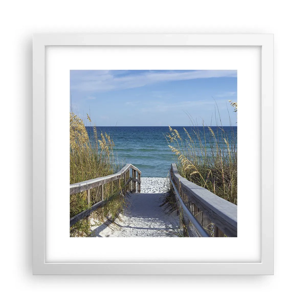 Poster in cornice bianca - Al sole, al vento - 30x30 cm