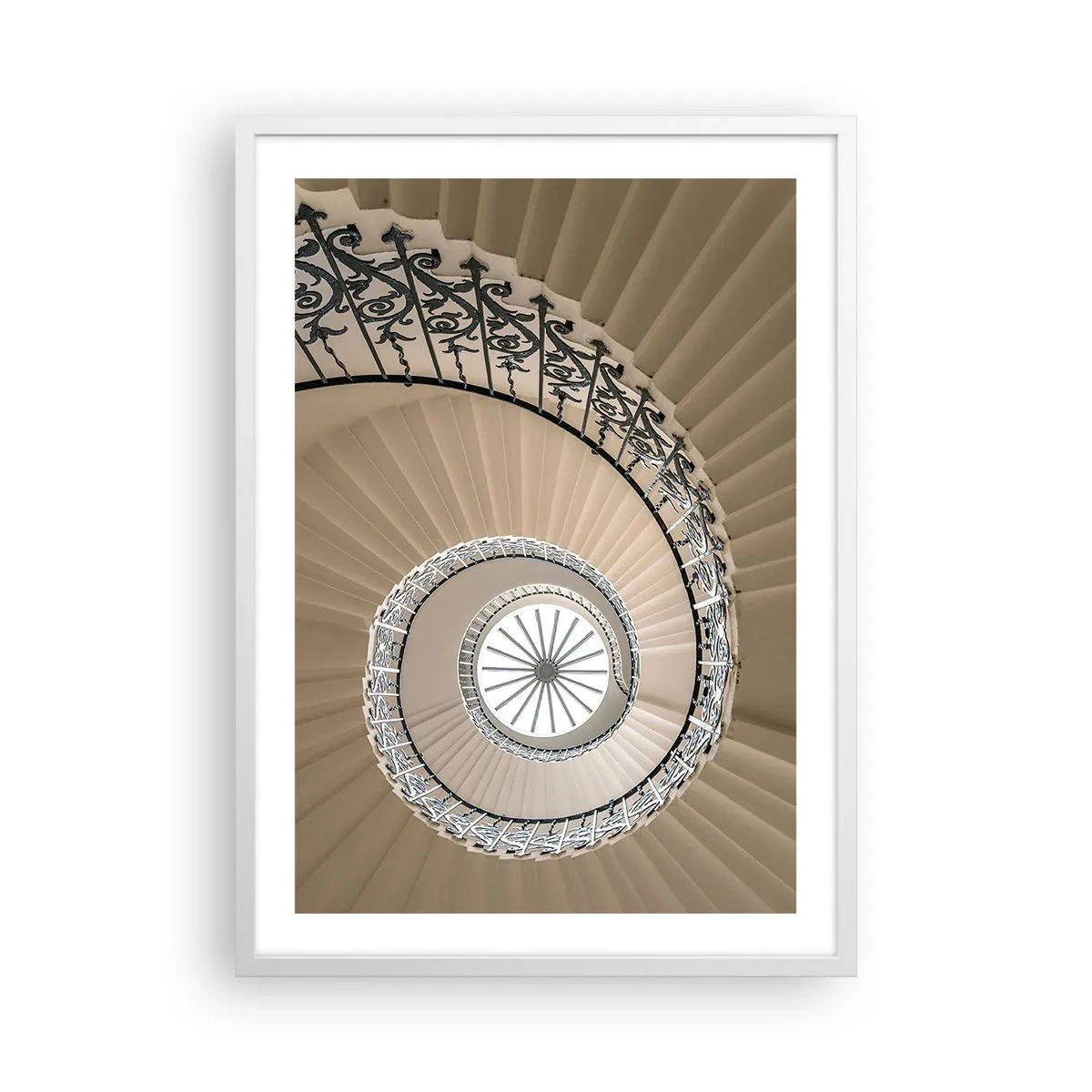 Poster in cornice bianca - Al centro della chiocciola - 50x70 cm