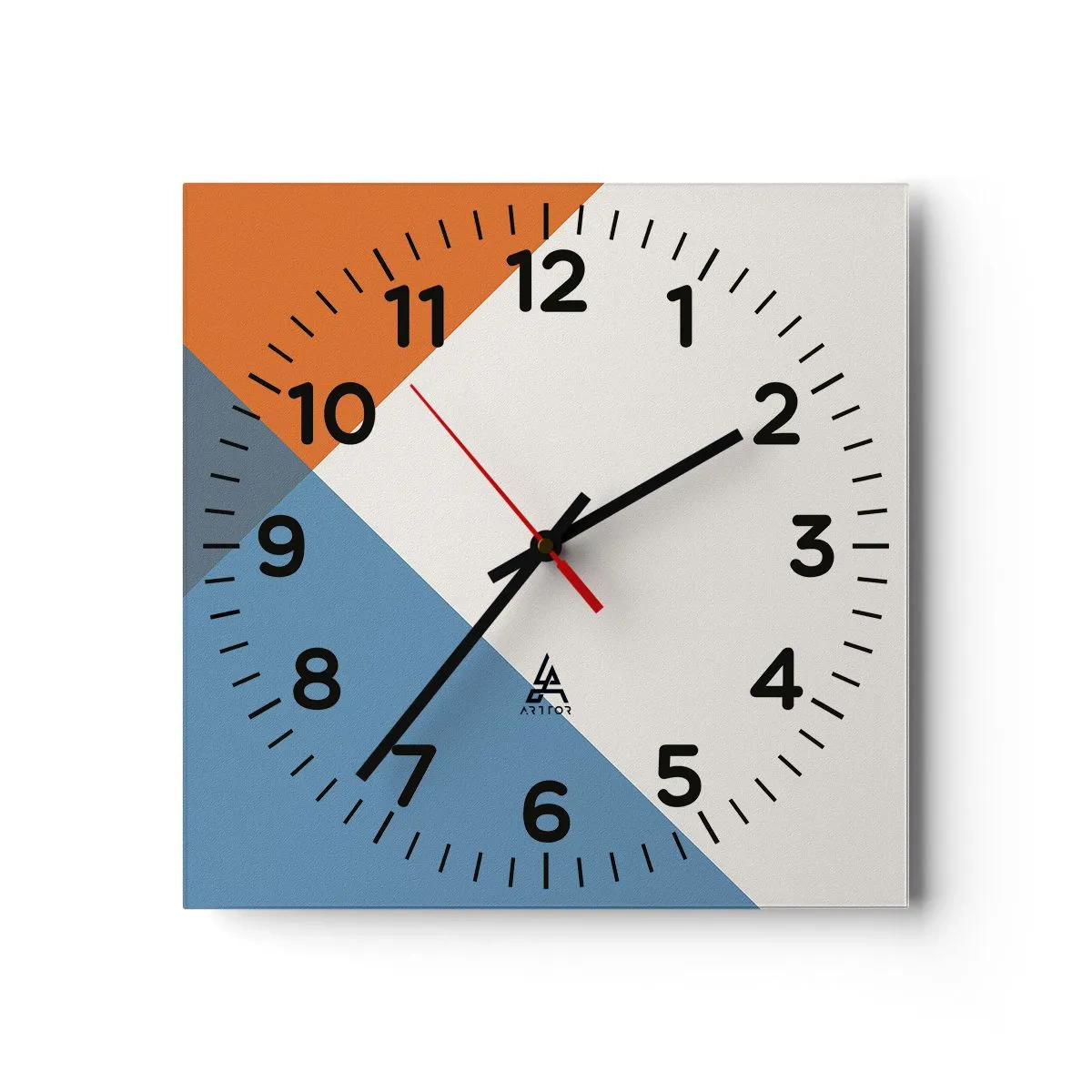 Orologio da parete - Orologio in Vetro - Ad angolo... - 30x30 cm